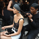 Hairstylist Ursula Stephen prepares models backstage for TRESemme at Cushnie during New York Fashion Week on September 7, 2018 in New York City.